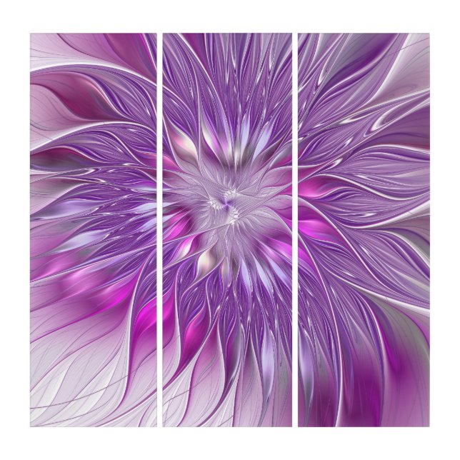 Pink Purple Flower Passion Abstract Fractal Art (Front)