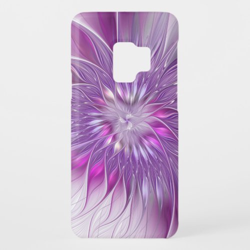 Pink Purple Flower Passion Abstract Fractal Art Case_Mate Samsung Galaxy S9 Case