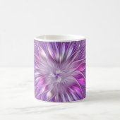 Pink Purple Flower Passion Abstract Fractal Art Coffee Mug (Center)