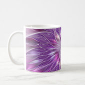 Pink Purple Flower Passion Abstract Fractal Art Coffee Mug (Left)