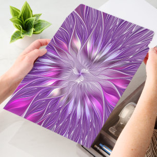 Pink Purple Flower Passion Abstract Fractal Art Envelope Mailers