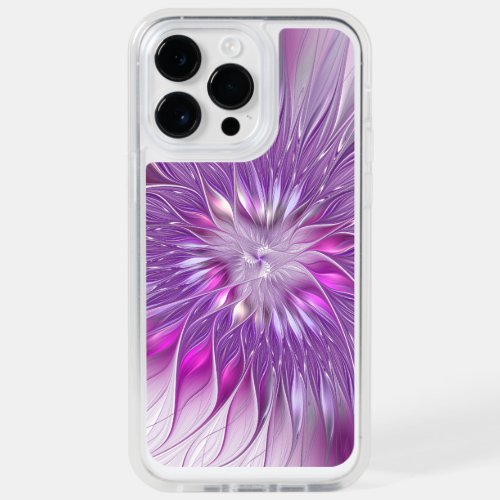 Pink Purple Flower Passion Abstract Fractal Art OtterBox iPhone 14 Pro Max Case