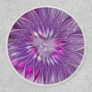 Pink Purple Flower Passion Abstract Fractal Art Patch