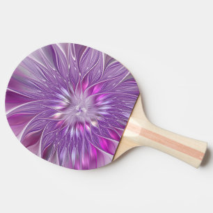 Pink Purple Flower Passion Abstract Fractal Art Ping-Pong Paddle