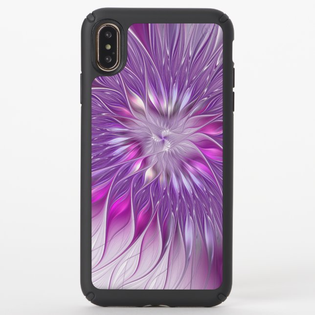 Pink Purple Flower Passion Abstract Fractal Art Speck iPhone XS Max Case (Front)