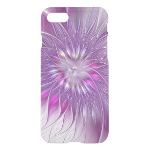 Pink Purple Flower Passion Abstract Fractal Art iPhone SE/8/7 Case