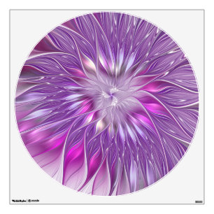 Pink Purple Flower Passion Abstract Fractal Art Wall Decal