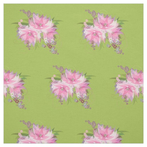 Pink & Purple Flowers Fabric