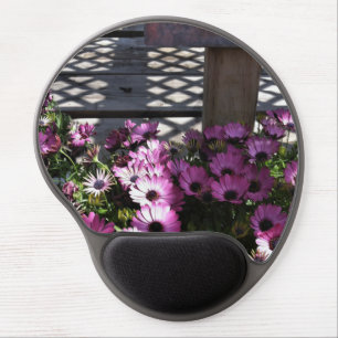 Pink Purple Flowers Gel Mouse Pad