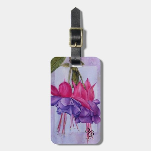 PINK PURPLE FUSCHIA PERSONALIZED LUGGAGE TAG