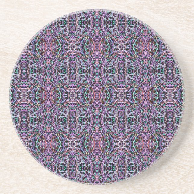 Pink Purple Geometric Coaster (Front)