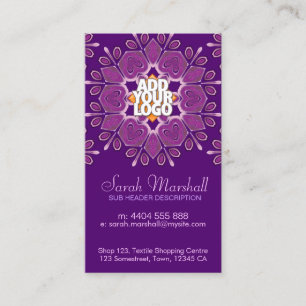Pink+Purple Geometric Flower Business Card