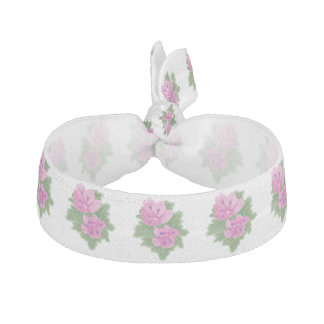 Pink Purple Geraniums Flowers Hair Ties