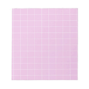 Pink Purple Gingham Checkered Stylish Stationary Notepad