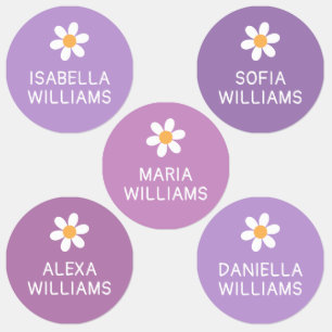Pink Purple Girls Name Clothing Kids' Labels