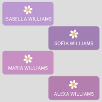 Pink Purple Girls Personalized Name Clothing Kids' Labels