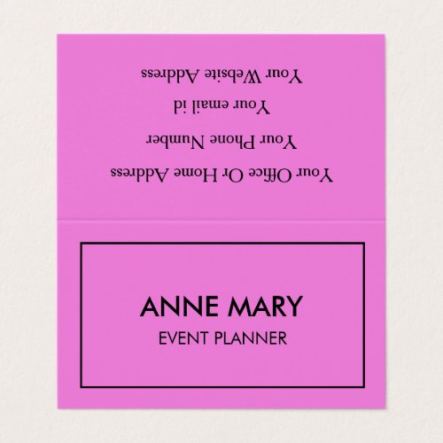 Pink Purple Girly Lavender Event Planner Elegant Business Card