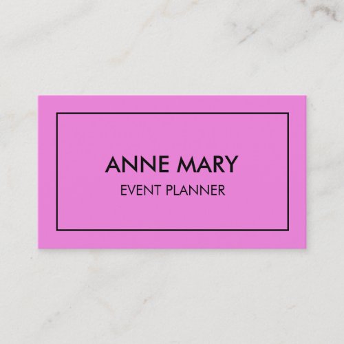 Pink Purple Girly Lavender Trendy Event Planner Business Card
