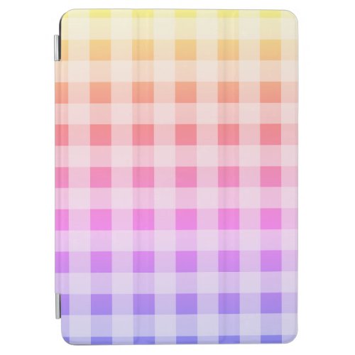 Pink Purple Girly Pretty Plaid Rainbow iPad Air Cover