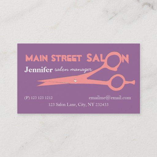 Customizable Beauty Salon Spa Business Card