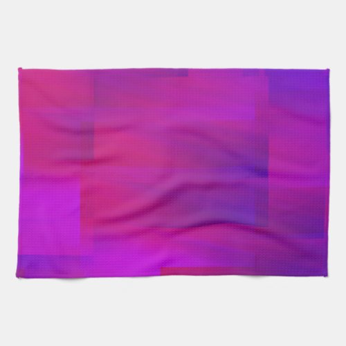 Pink Purple Glitch Art Vaporwave Esthetic Analog Kitchen Towel