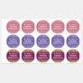 Pink Purple Glitter Baby Girl Kids Name Waterproof Labels
