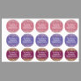 Pink Purple Glitter Baby Girl Kids Name Waterproof Labels