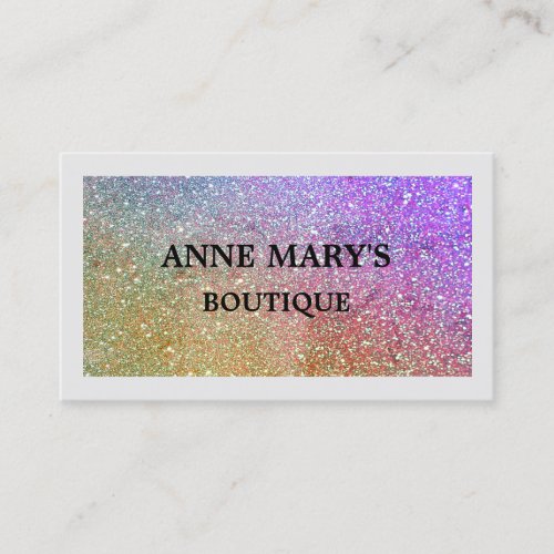 Pink Purple Glitter Boutique Hair Salon Spa Business Card