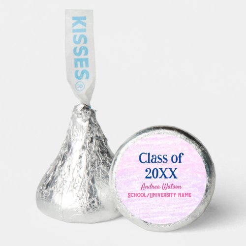 Pink purple glitter graduate class of add name yea hersheys kisses