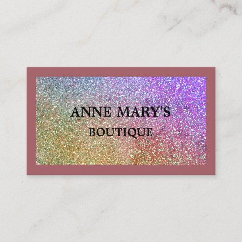 Pink Purple Glitter Hair Salon Spa Boutique Business Card