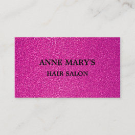 Pink Purple Glitter Hair Salon Spa Hairdresser Business Card