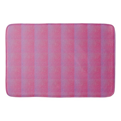 Pink Purple Glitter Ombre Stripes Patterns Girly Bath Mat