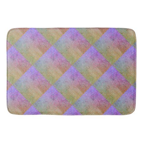 Pink Purple Glitter Patterns Sparkling Ombre 2024 Bath Mat