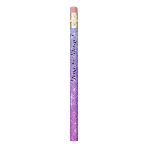 PINK PURPLE Glitter Sparkle Faux Pencil