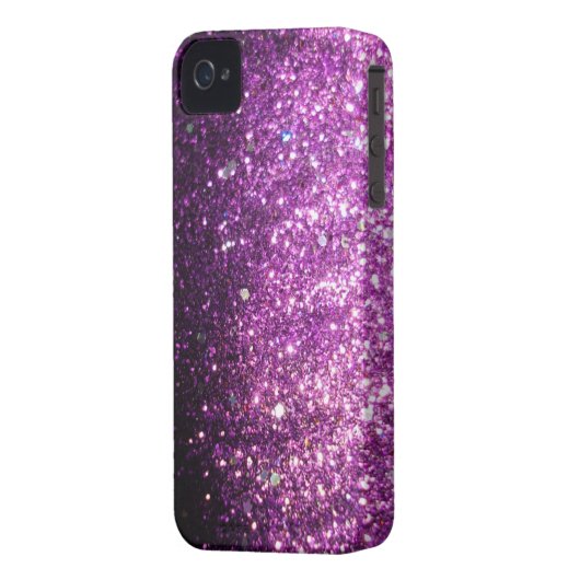 Pink Purple Glitter Sparkle iPhone Case (Back Left)