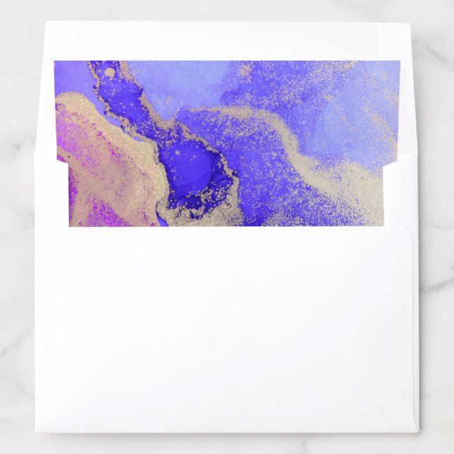 Pink Purple Gold Abstract Envelope Liner (In Envelope)