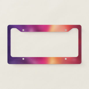 Pink Purple Gradient Blur Abstract Background License Plate Frame