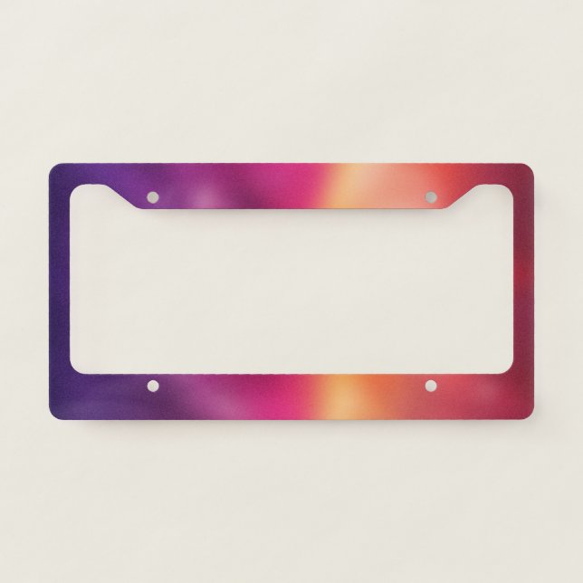 Pink Purple Gradient Blur Abstract Background License Plate Frame (Front)