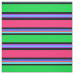 Pink Purple Green Blue Stripes Lines Fabric