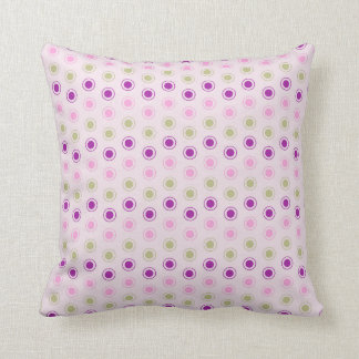 Pink, Purple, Green Circles | Throw Pillow