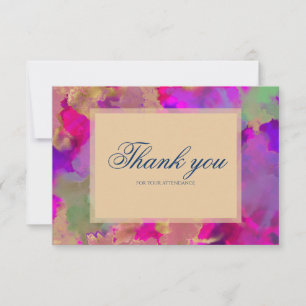 Pink, purple, green marble ink invitations