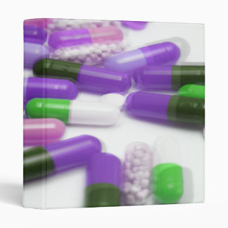 Pink Purple Green Pills Capsules Binder