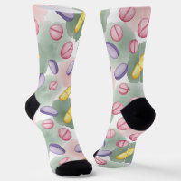 Pink, Purple & Grey Watercolor Pharmacy Socks
