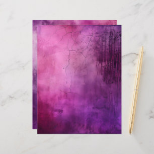 Pink & Purple Grungy Background Scrapbook Paper