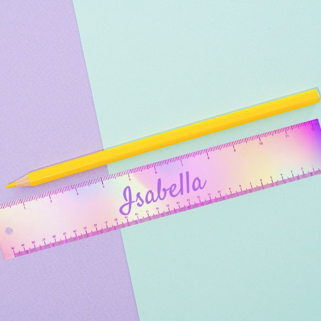 Pink purple holographic name girl ruler (Creator Uploaded)