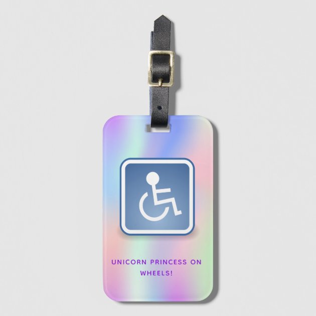 Pink purple holographic wheelchair girl
