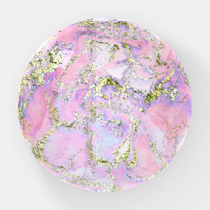 pink purple ink watercolor paperweight