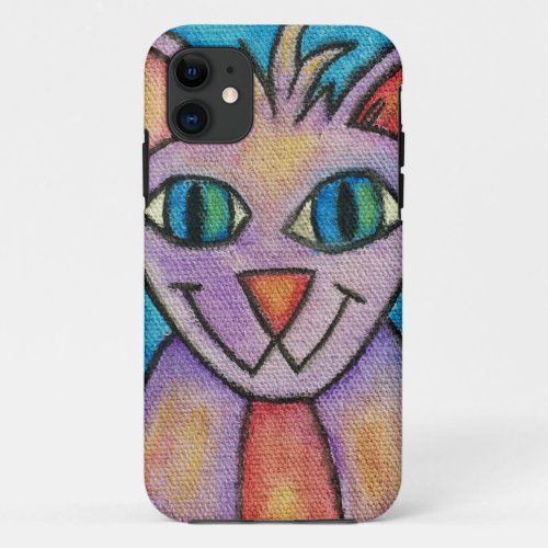 Pink Purple Kitty Cat iPhone 11 Case