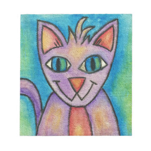 Pink Purple Kitty Cat Notepad