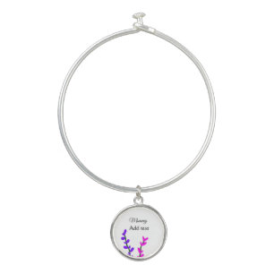 Pink purple lavender mommy mother's day mom gift bangle bracelet